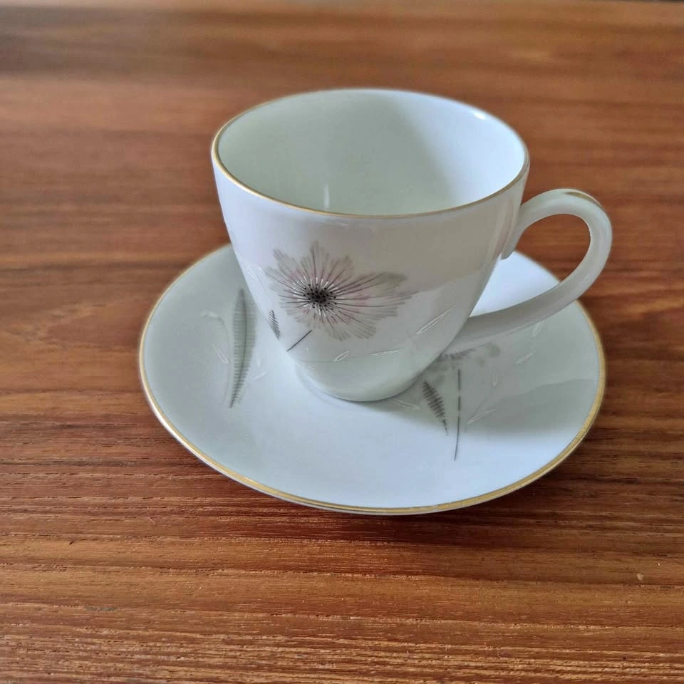 Vintage Porcelain Demitasse Cup and Saucer - Hertel Jacob