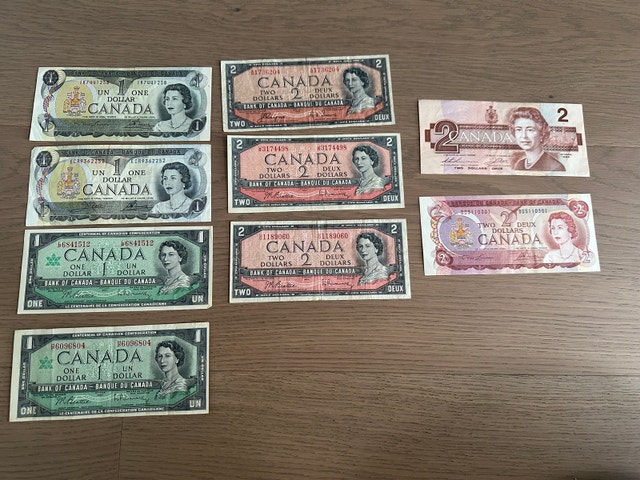 Canadian Banknote Collection $1, $2, $5, $10, $20, $100 Bills - photo 4