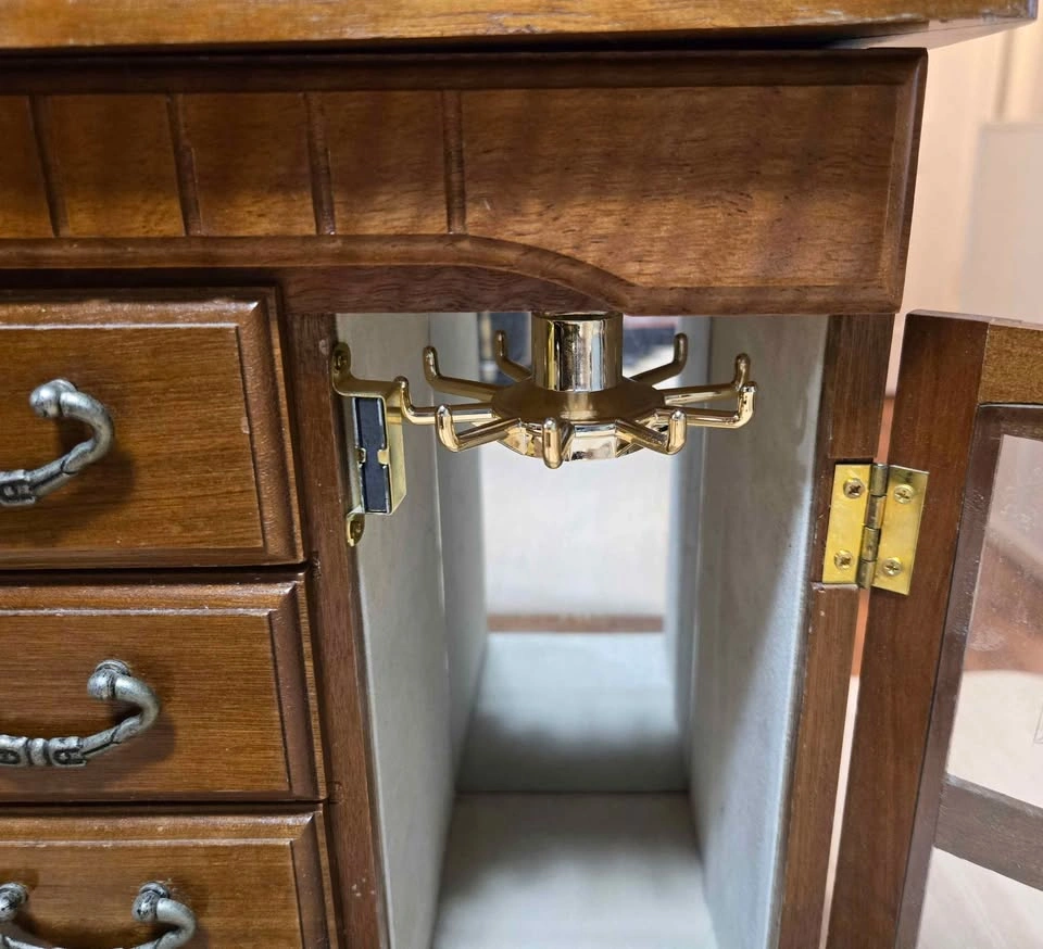 Vintage Wooden Jewelry Box Cabinet - photo 3
