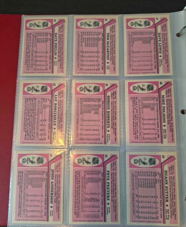 1987-88 O-Pee-Chee NHL Hockey Card Collection - photo 4