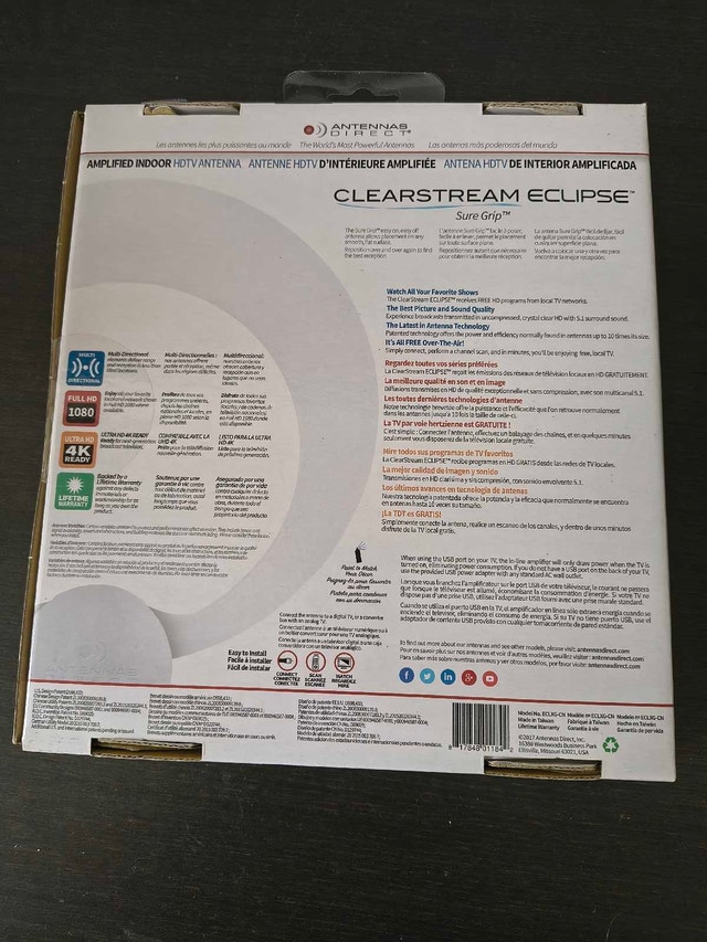 Antennas Direct ClearStream Eclipse Indoor HDTV Antenna - photo 2