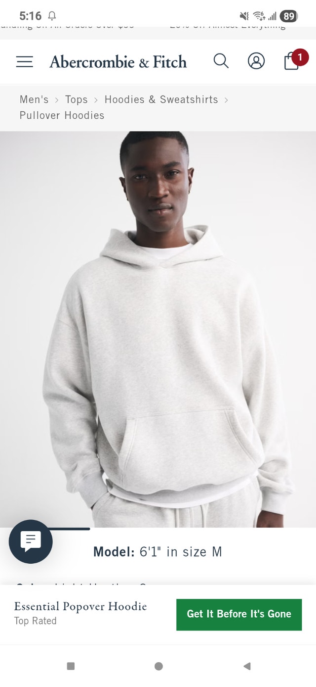 Abercrombie & Fitch Essential Popover Hoodie