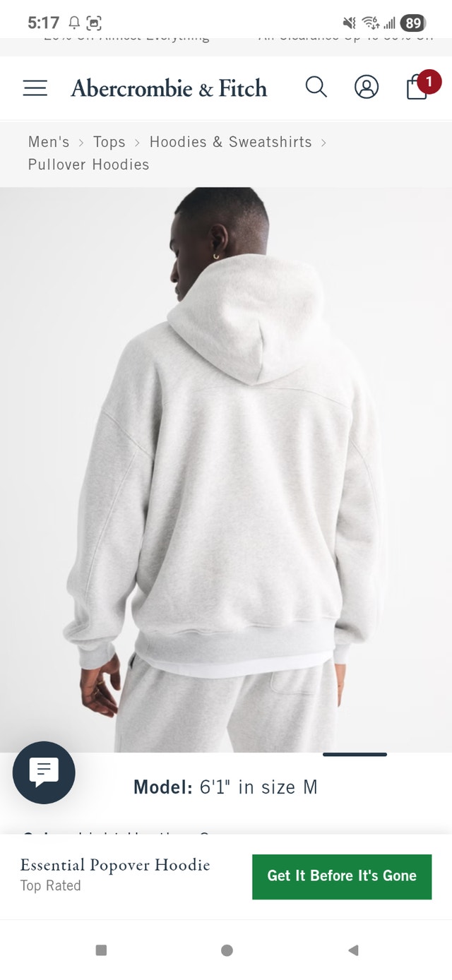 Abercrombie & Fitch Essential Popover Hoodie - photo 2