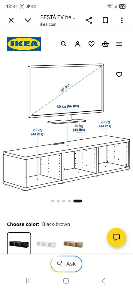 IKEA Besta TV Stand for 26 to 72 inch TVs - photo 3