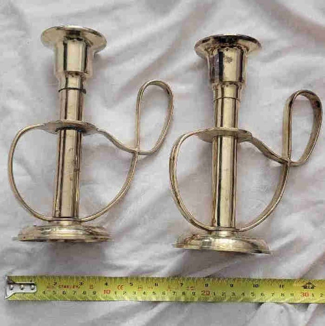 Brass candlestick holders