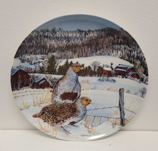 Collectible Vintage Plates Wildlife Upland Birds