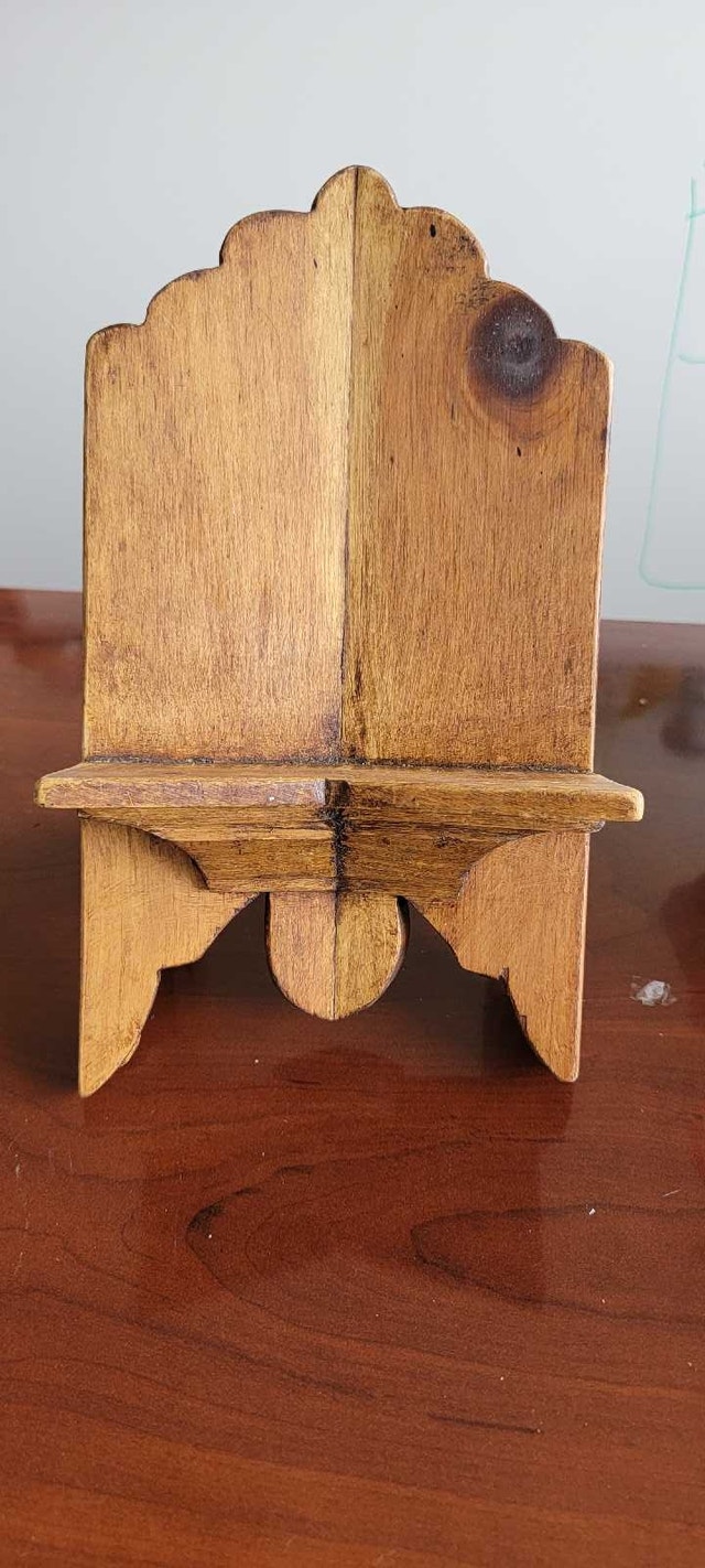 Vintage hand crafted book display stand