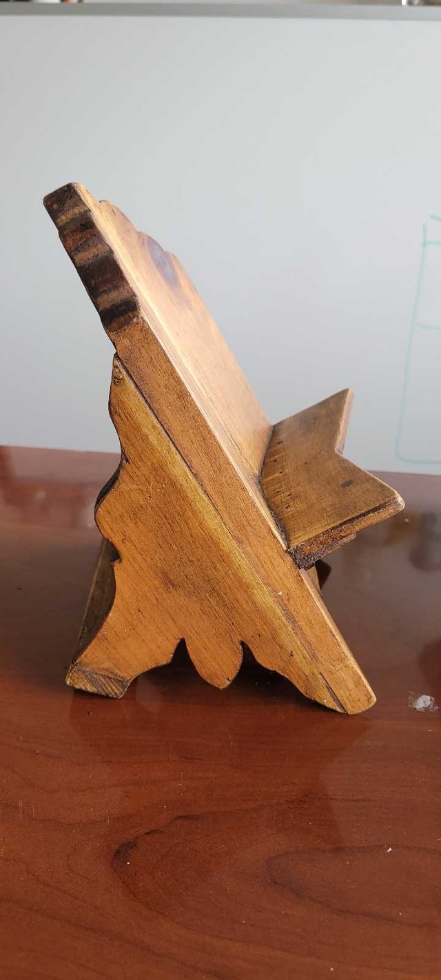 Vintage hand crafted book display stand - photo 4