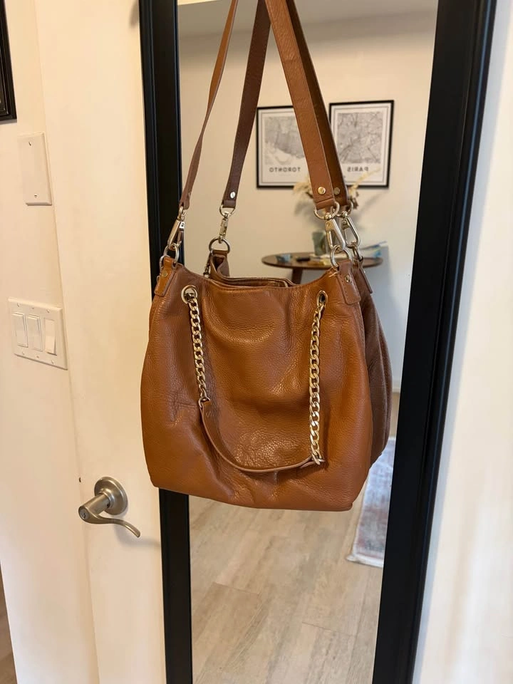 Vintage Michael Kors Brown Leather Shoulder Bag - photo 2