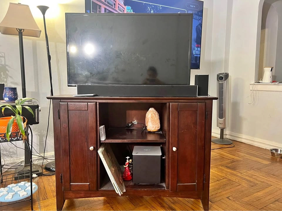 44” Corner console table