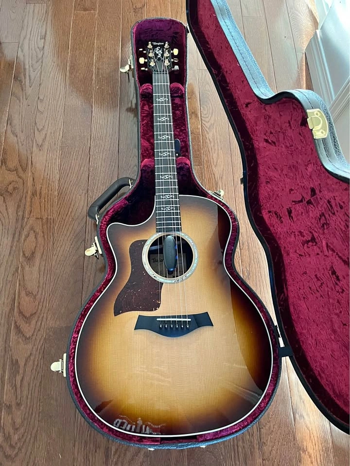 Left handed Taylor 414ce acoustic guitar - special edition