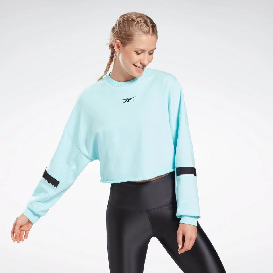 Reebok Cropped French Terry Crew Sweatshirt - photo 2