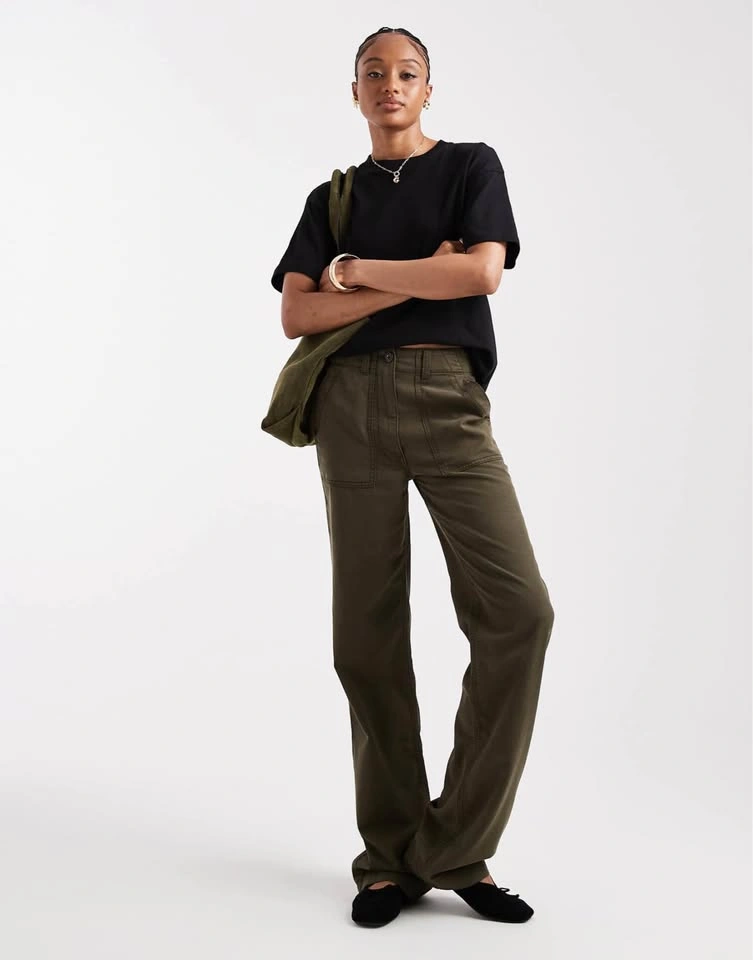 ASOS DESIGN Tall slouchy straight leg pants - photo 4