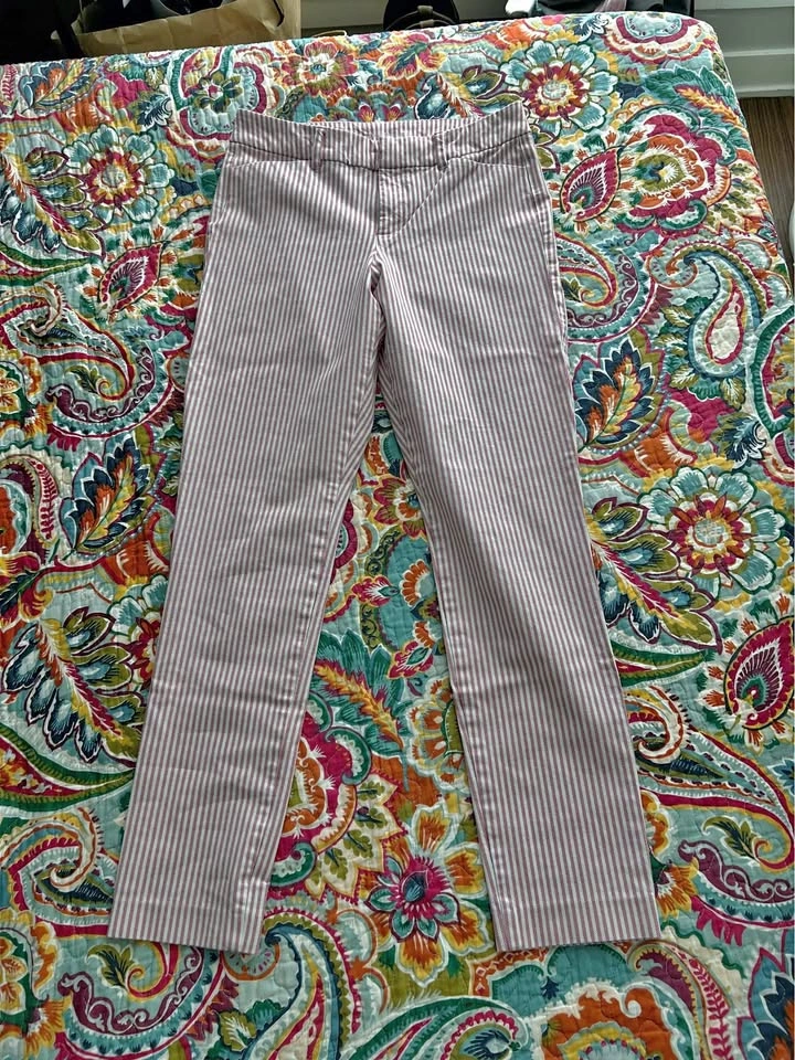 Old Navy Striped Pixie Ankle Pants (Tall)