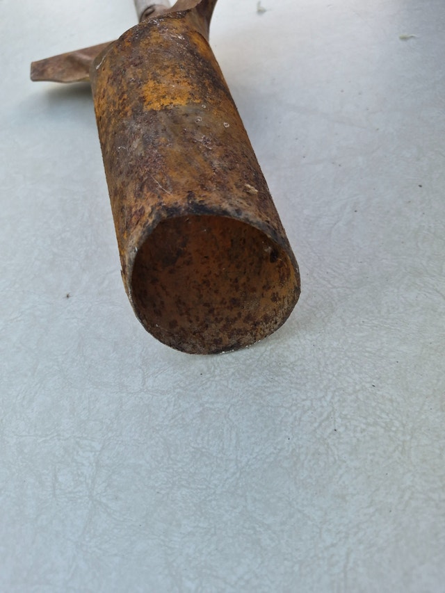 Hand tile spade drain spade tool metal 3ft long 2.5'' diameter - photo 3