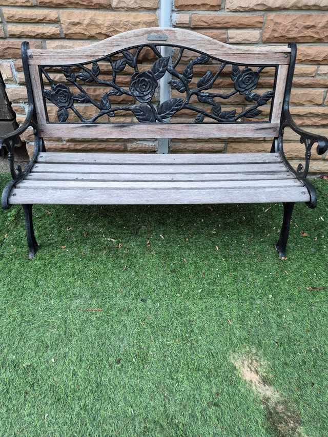 Bench cast iron black 50'' wide park bench - photo 2