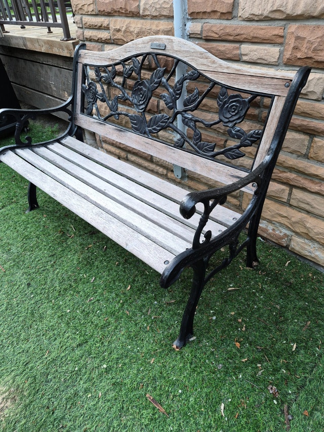 Bench cast iron black 50'' wide park bench - photo 4
