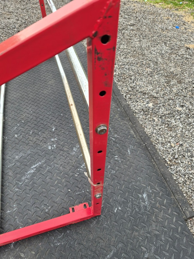 Wall mount Tire Rack Red wheel storage hanging tire loft - photo 2