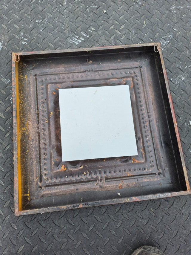 Small mirror dark bronze thick wall mount - photo 4