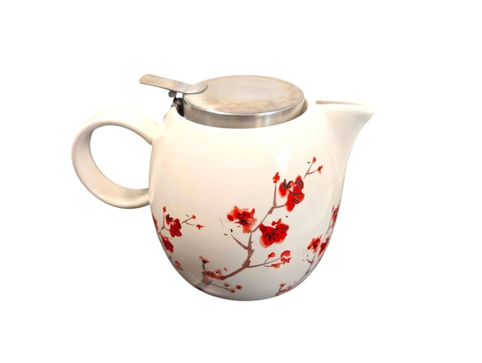 Tea Forté Ceramic Teapot with Infuser – Cherry Blossom Design - photo 3