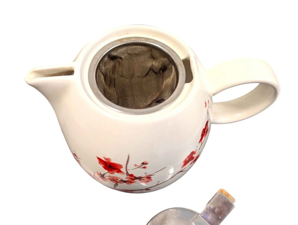 Tea Forté Ceramic Teapot with Infuser – Cherry Blossom Design - photo 5