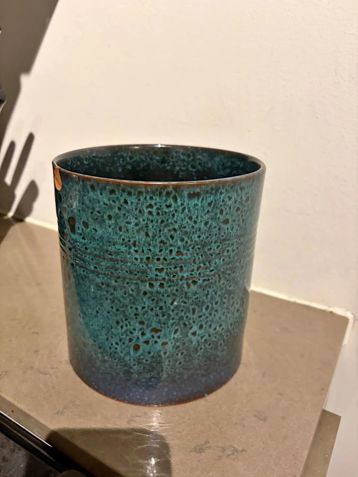 Teal Ceramic Pot