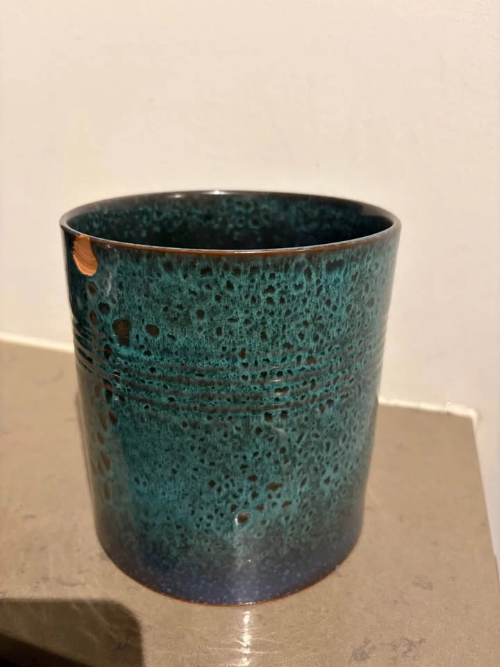 Teal Ceramic Pot - photo 2