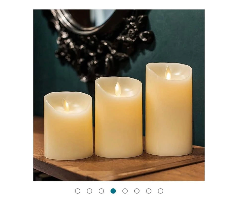 Electric LED Flickering Candle Sets with Remote Control - photo 2