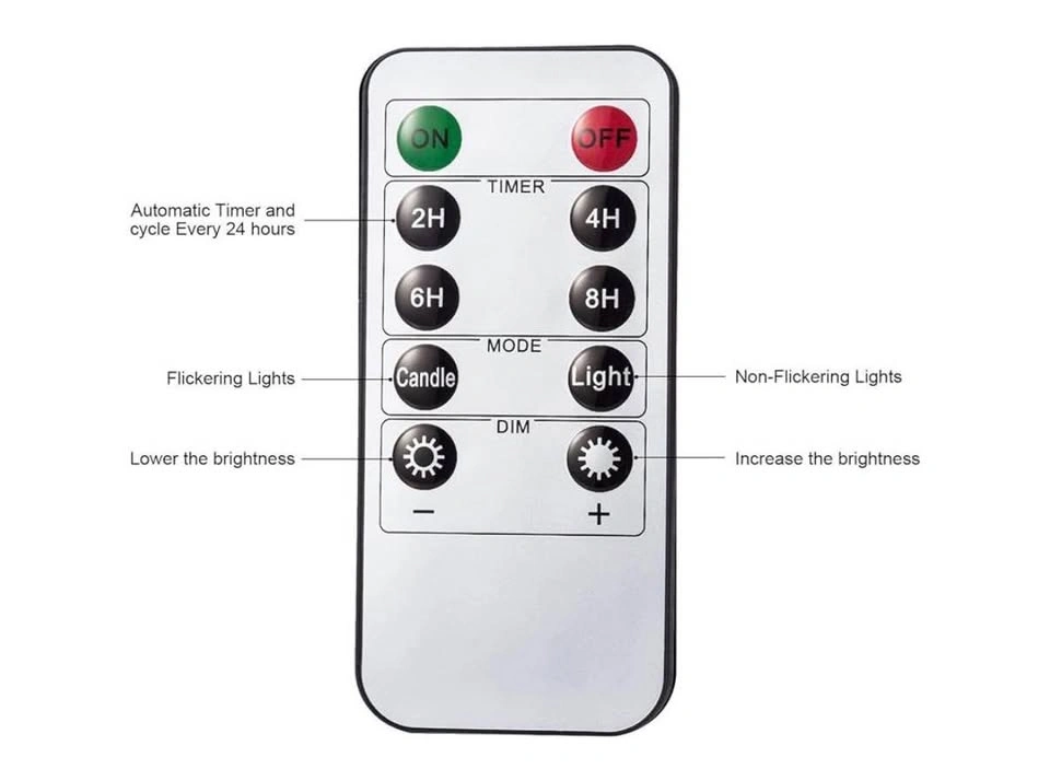 Electric LED Flickering Candle Sets with Remote Control - photo 4