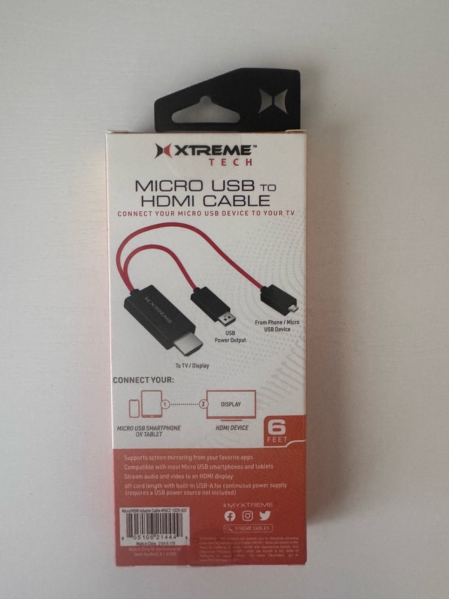 Xtreme Tech Micro USB to HDMI Cable - photo 4