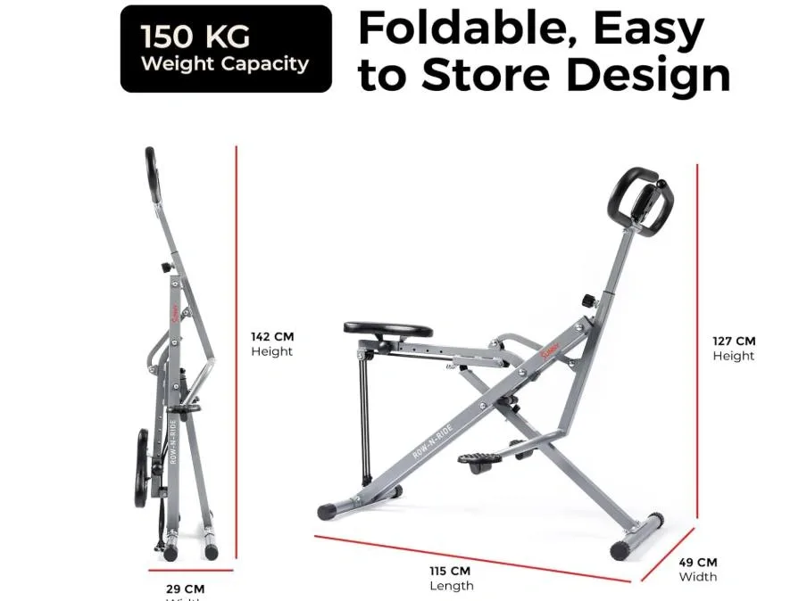 Sunny Health & Fitness Row-N-Ride Squat Assist Trainer - photo 2
