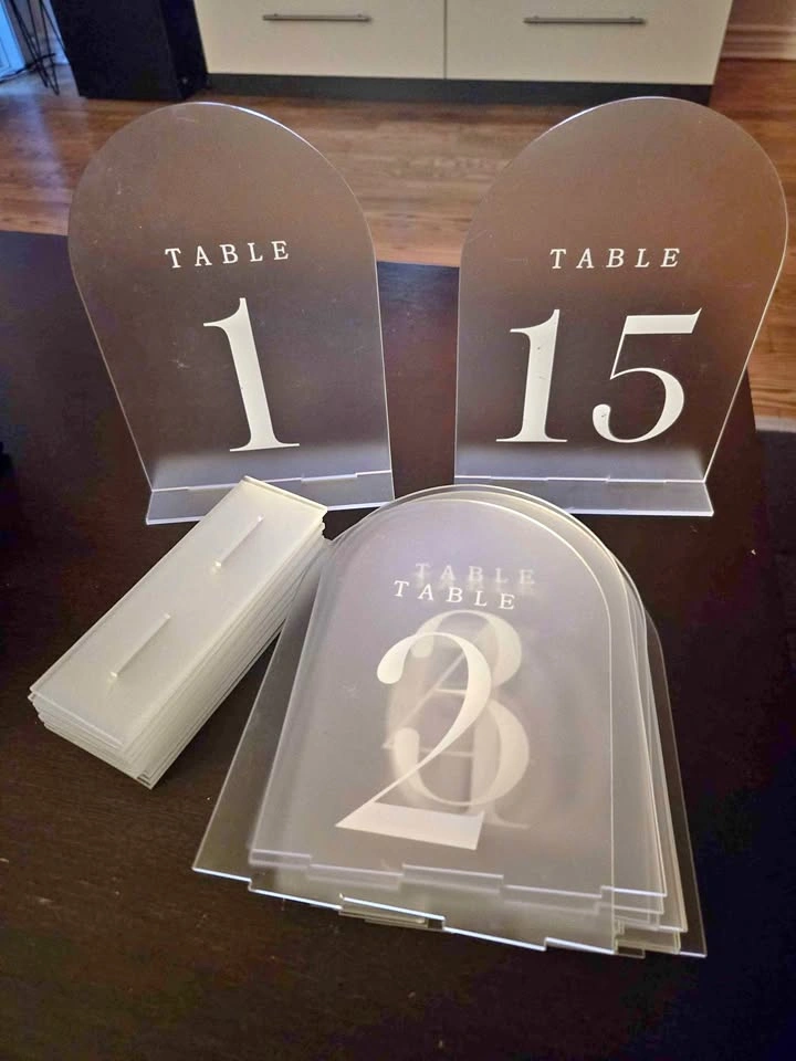 Table Number Signs