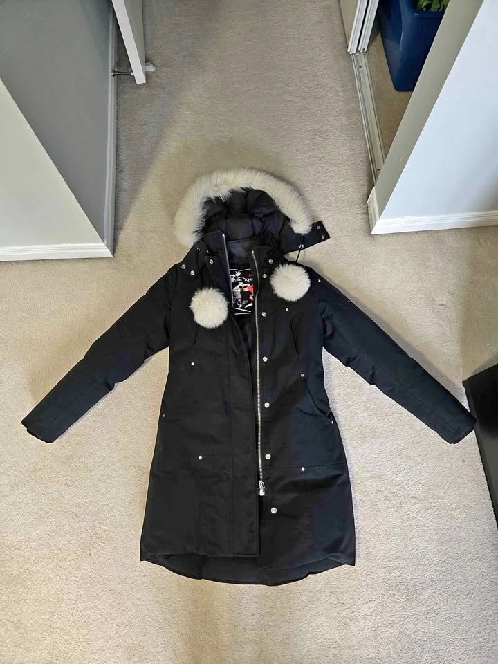 Moose Knuckles Black Stirling Parka - Size S