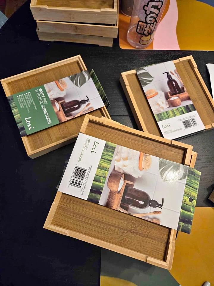 13 bamboo wood trays