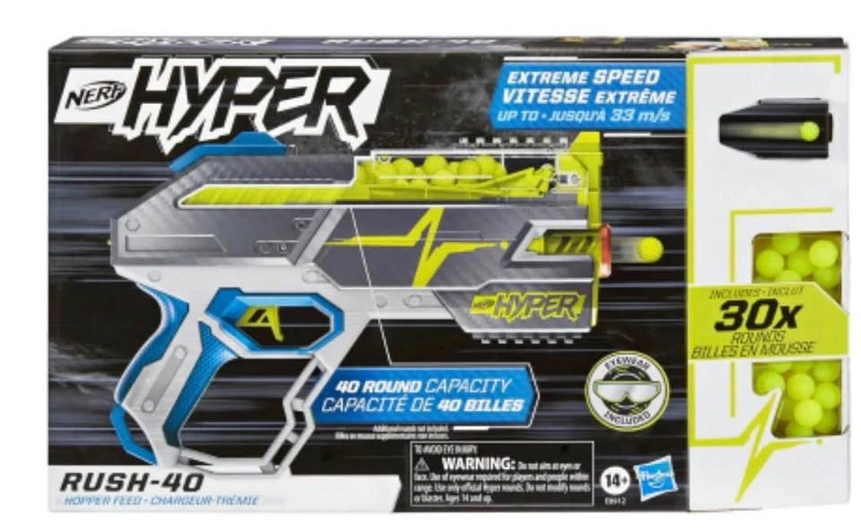 Nerf Hyper Rush-40 Blaster (New in Box)