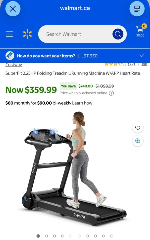 SuperFit Folding Treadmill – Excellent Condition – Compact Home - photo 3