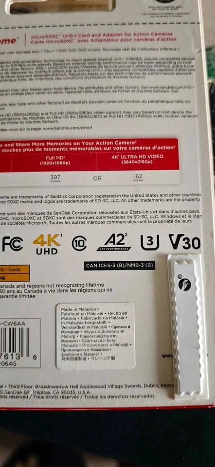BRAND NEW - SanDisk - 64gb - Suitable for 4k video recording - photo 3