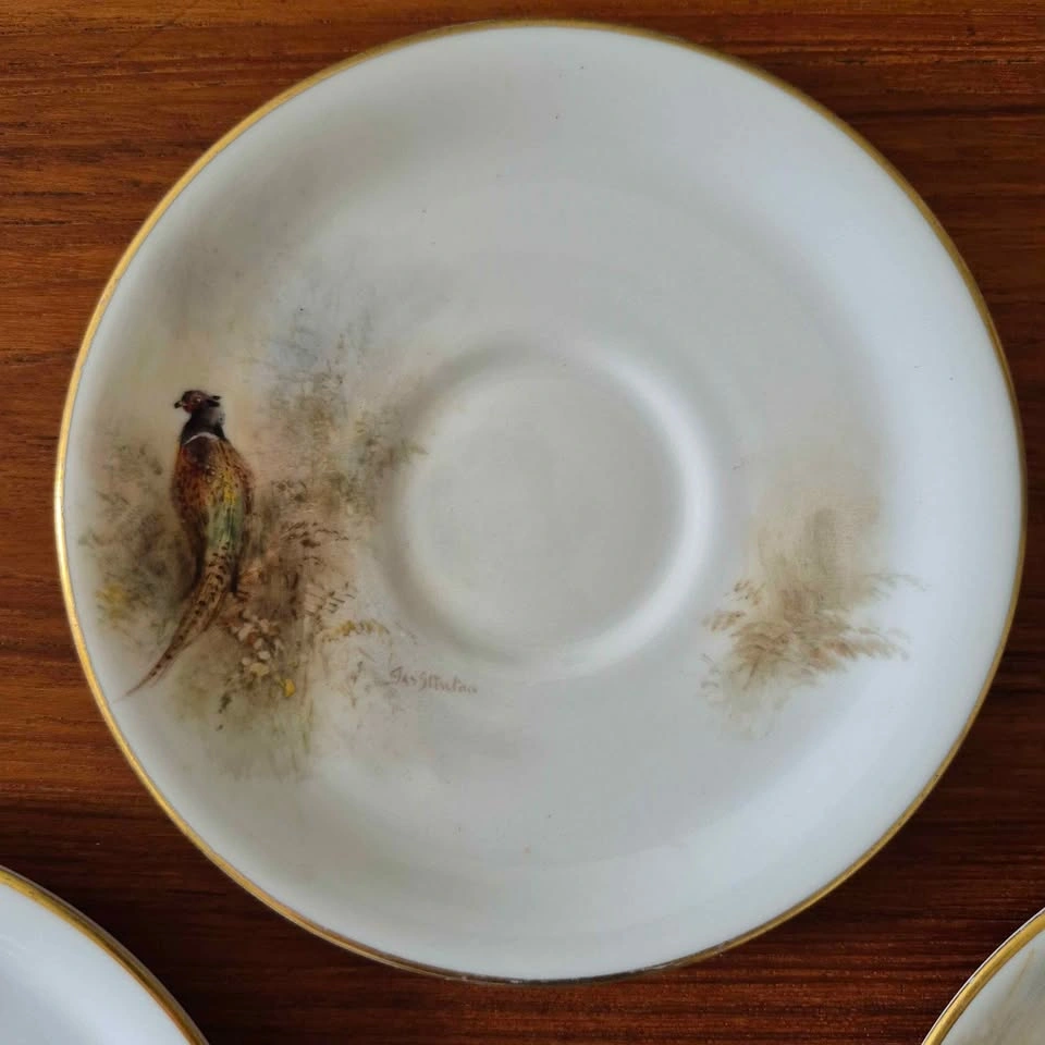 Vintage Hand-painted Porcelain Plates - Royal Worcester, England - photo 2