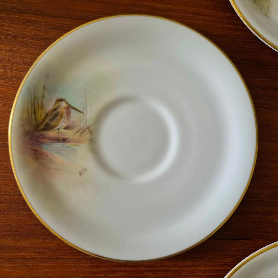 Vintage Hand-painted Porcelain Plates - Royal Worcester, England - photo 5