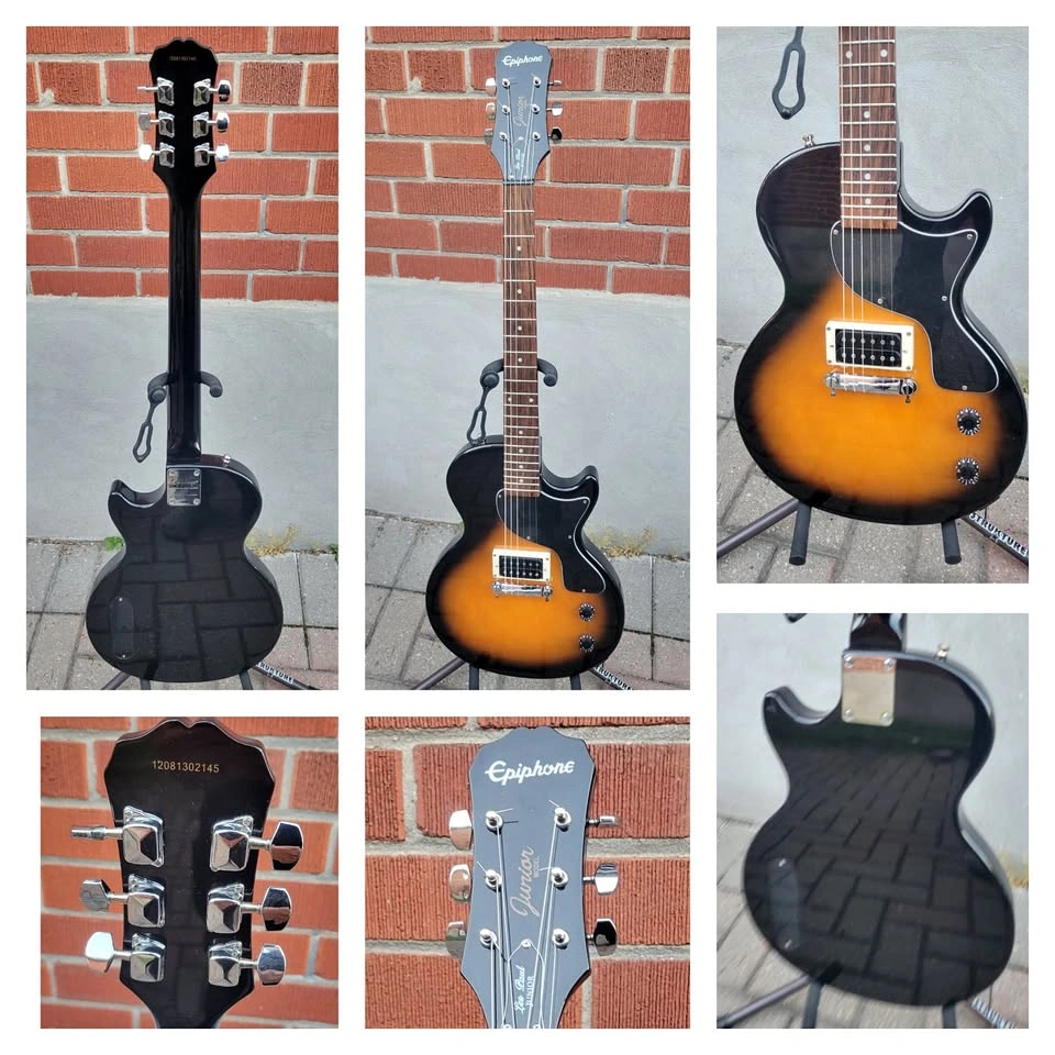 $220 Epiphone Les Paul Junior Electric Guitar – Vintage Sunburst