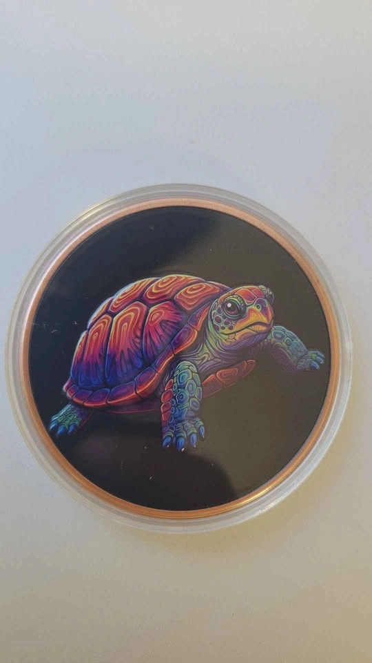 5 oz AVDP .999 Fine Collectible Copper Turtle in Capsule - photo 3