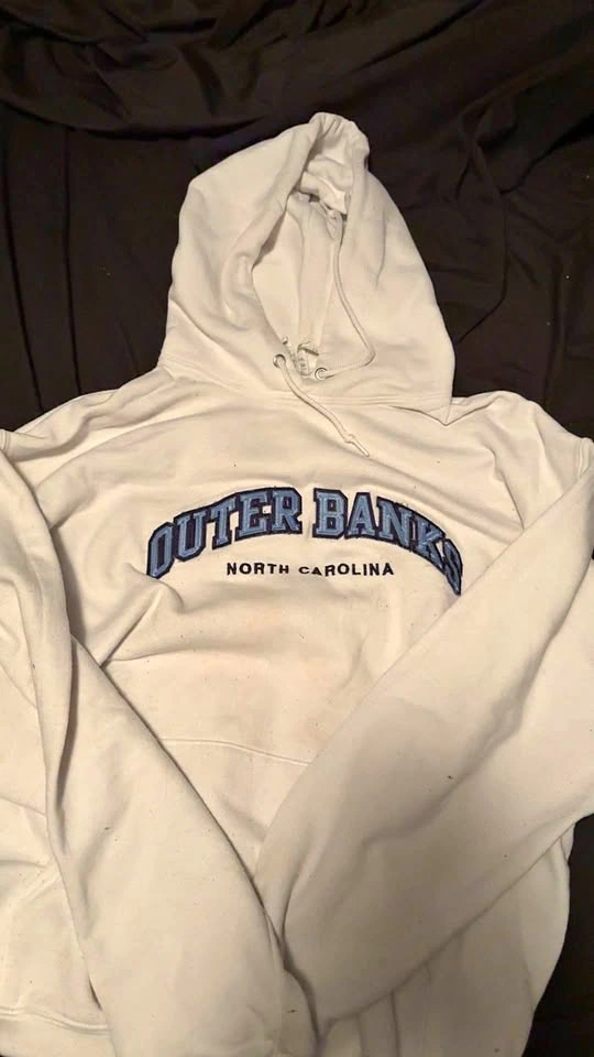 Outer Banks North Carolina white hoodie Large