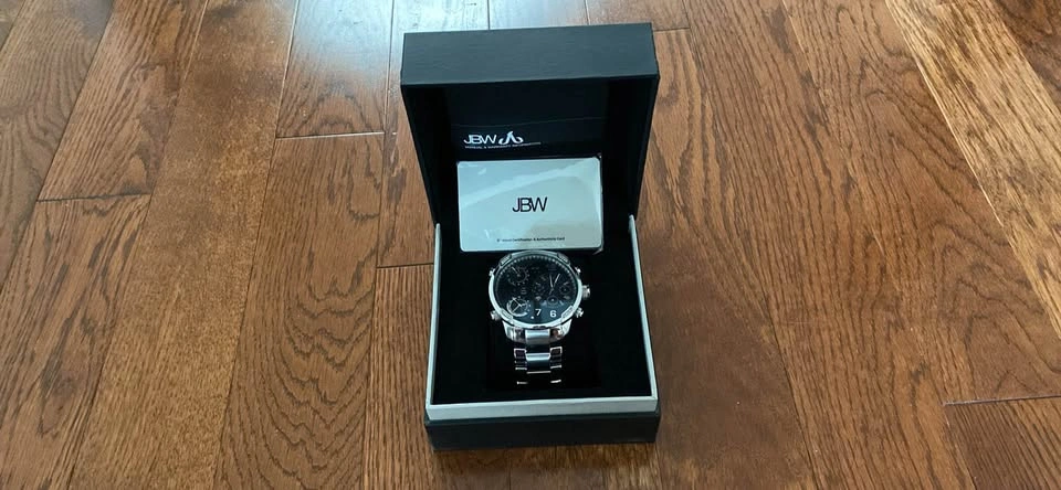 Men’s JBW J6248B G4 Three Time Zone Diamond Watch - Silver - photo 4