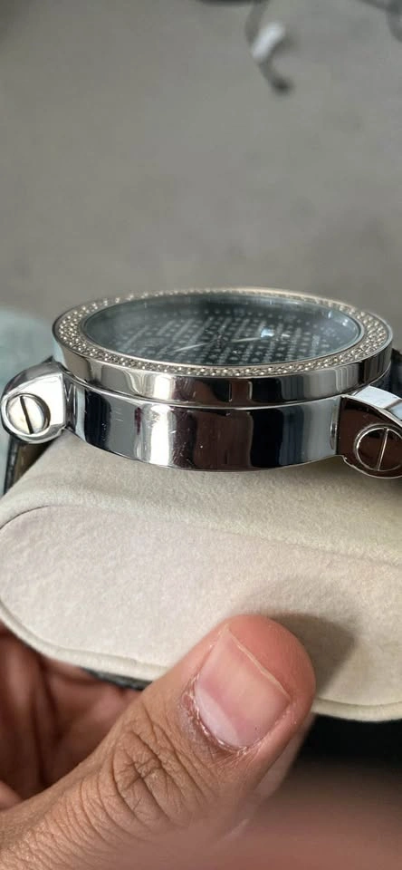 CrownMaster Real Diamond watch with leather strap - photo 2