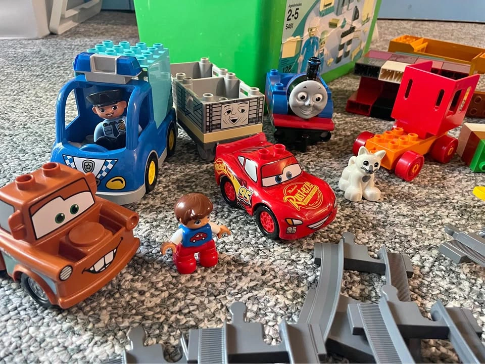 LEGO Duplo Train Cars Blocks Tracks Lot