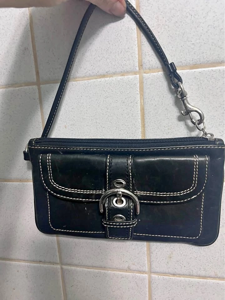 Coach leather wristlet