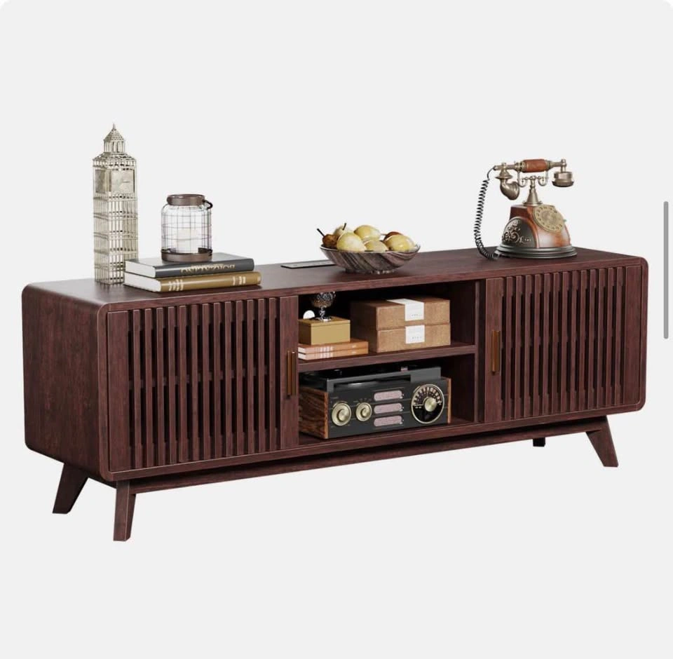 Maggie 63'' TV Console with Sliding Doors & Charging Station - photo 3