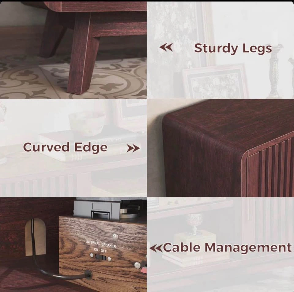 Maggie 63'' TV Console with Sliding Doors & Charging Station - photo 5
