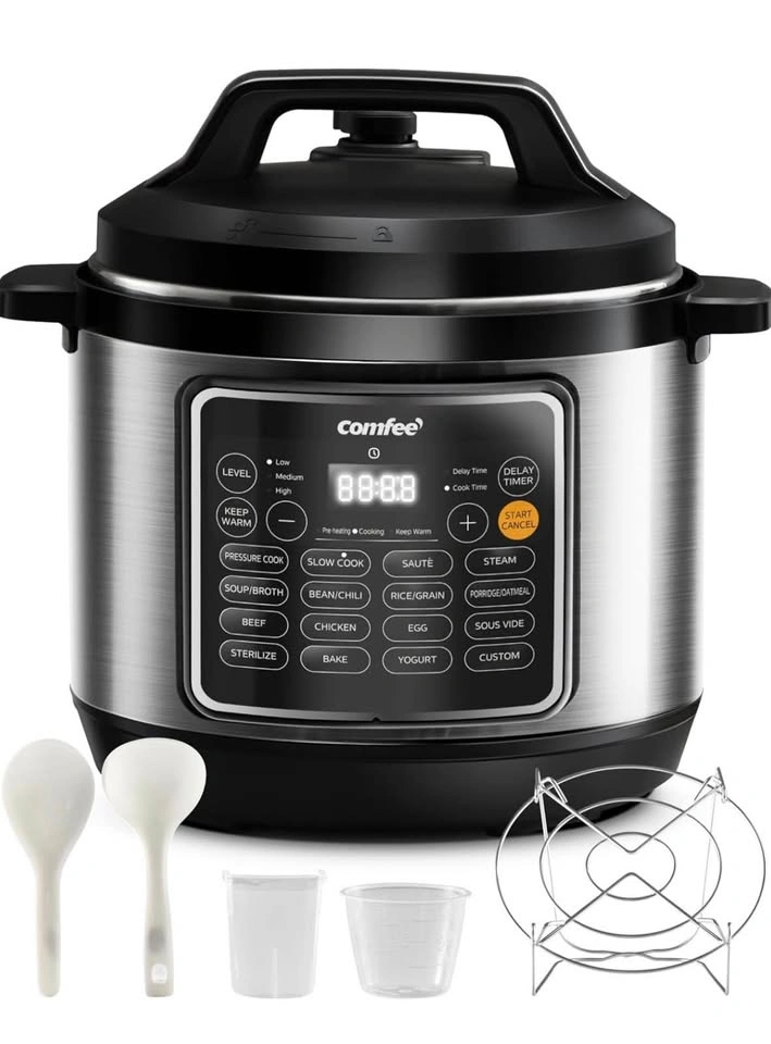 COMFEE' 8 Quart Pressure Cooker with 16 Cooking Functions - photo 3