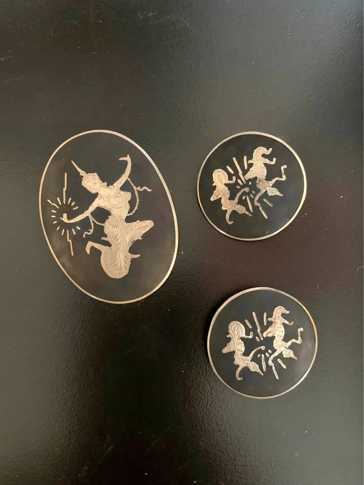Siam silver broaches